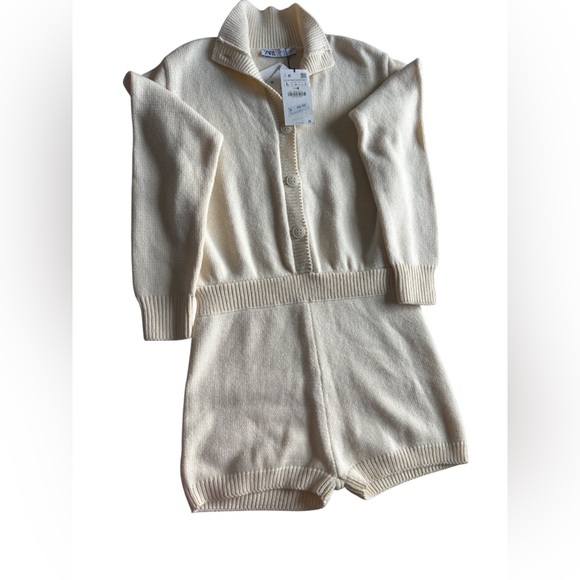 Zara Long Sleeve Short Jumpsuit